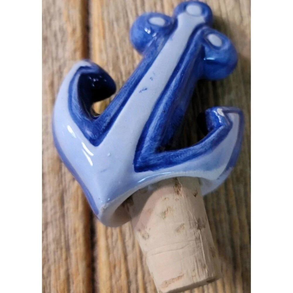 Brand New Never Used. Ceramic Anchor Wine Cork.
